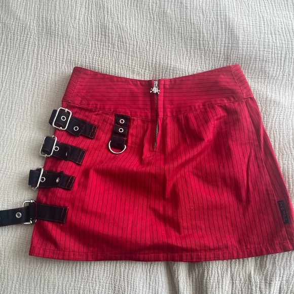 Tripp NYC Red and Black Striped Pencil Skirt - Picture 2 of 4